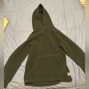 Roots green fleece sweater, size x-small, fits more like a small.